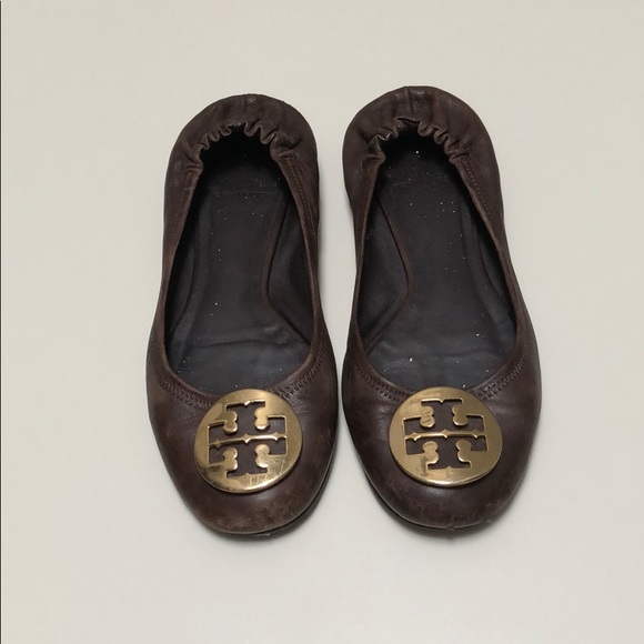 Tory Burch | Brown Leather ‘Reva’ Ballet Flats | 8.5 - Picture 6 of 15